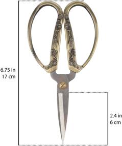 img 3 attached to 🧵 BambooMN Brand - 6.75" Heirloom Craft Embroidery Scissors with Decorative Cast Handles and Crane Motif - S10 Assortment: A Perfect Tool for Detailed Crafting Projects