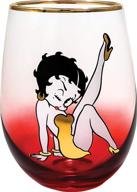 🍷 red betty boop stemless glass by spoontiques - 20 oz capacity logo