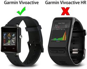 img 3 attached to Honecumi Colorful Pattern Bands with Metal Clasp - Compatible with Garmin Vivoactive & Vivoactive Acetate Smart Watch. Stylish Bracelet Wristband Replacement Accessory for Women & Men.