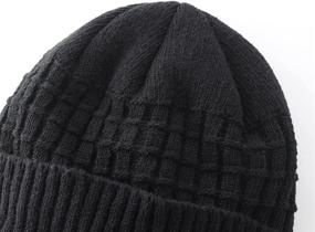 img 2 attached to LLmoway Winter Knit Visor Cuff Beanie: Unisex Ski Skull Cap with Fleece Lining - Stay Warm & Stylish!