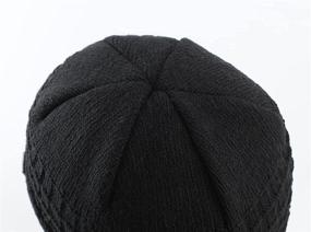 img 3 attached to LLmoway Winter Knit Visor Cuff Beanie: Unisex Ski Skull Cap with Fleece Lining - Stay Warm & Stylish!