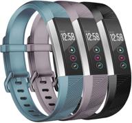 🏋️ качественные заменяемые ремни wekin для fitbit alta и alta hr - регулируемые ремешки для умных часов-трекера - дышащие и надежные - 3 штуки логотип