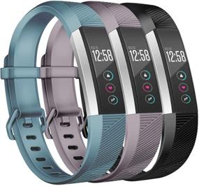 img 4 attached to 🏋️ Качественные заменяемые ремни Wekin для Fitbit Alta и Alta HR - Регулируемые ремешки для умных часов-трекера - Дышащие и надежные - 3 штуки