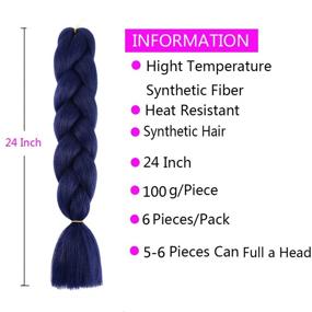 img 1 attached to Jiefeng Braiding Extensions Temperature Synthetic