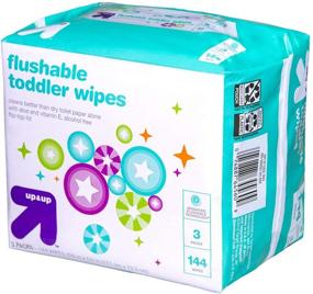 img 1 attached to Flushable Toddler Wipes with Vitamin E & Aloe - 3 Packs of 48 Wipes (144 Total Count) Pre-Moistened Gentle Flushable Wipes – Hypoallergenic, Alcohol-Free