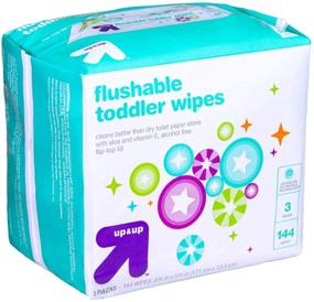 img 2 attached to Flushable Toddler Wipes with Vitamin E & Aloe - 3 Packs of 48 Wipes (144 Total Count) Pre-Moistened Gentle Flushable Wipes – Hypoallergenic, Alcohol-Free