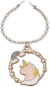 img 1 attached to 🦄 Enchanting Unicorn Necklace Jewelry: Golden Star Pendant Wreath with Rainbow - Perfect Gift for Girls, Women at Christmas, Birthdays, and Parties