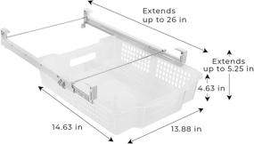 img 2 attached to 🧊 Smart Design Pull Out Refrigerator Bin: Extendable Rails, Extra Large, BPA Free, Food Organizer - 20 lbs Capacity, Clear