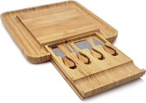 img 4 attached to Bamboo Cheese Board Knife Set