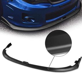 img 4 attached to 🚗 DNA Motoring Matte Black Front Bumper Lip Kit With Vertical Stabilizers for 2008-2010 Subaru STI