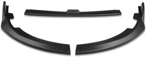 img 3 attached to 🚗 DNA Motoring Matte Black Front Bumper Lip Kit With Vertical Stabilizers for 2008-2010 Subaru STI