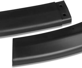 img 2 attached to 🚗 DNA Motoring Matte Black Front Bumper Lip Kit With Vertical Stabilizers for 2008-2010 Subaru STI