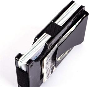 img 1 attached to 💼 3K Minimalist Aluminum Blocking Clip Wallet