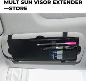 img 1 attached to JoyTutus Car Sun Visor Sunshade Extender - Adjustable, Anti-Glare, UV Rays Blocker Window Sun Visor Windshield Sunshade Extender for Car SUV
