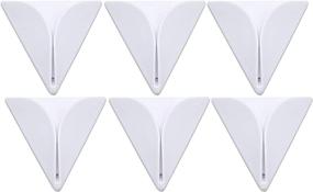 img 4 attached to 🔒 FGen 6pcs Triangle Self-Adhesive Towel Hook: Firm Wall Paste, No More Falling Off!