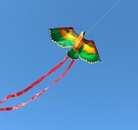 img 2 attached to 🦜 HENGDA KITE - Fun and Colorful Cartoon Green Parrot Kites for Kids with Flying Line