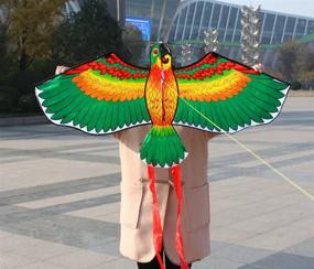 img 1 attached to 🦜 HENGDA KITE - Fun and Colorful Cartoon Green Parrot Kites for Kids with Flying Line