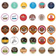 keurig k-cup brewers variety sampler pack - custom assortment of coffee, tea, cappuccino, and hot chocolate flavors without duplicates - 30 count (synchkg037913) logo