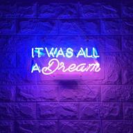 🌟 neon sign "bygo - it was all a dream" ultra bright light blue pink handmade real glass tube neon lights for bar party bedroom hotel office garage night wall decor логотип