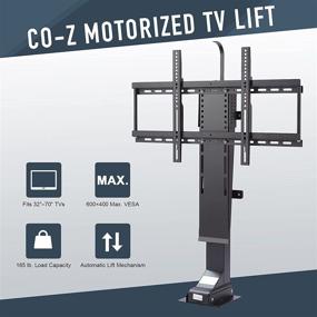 img 3 attached to 📺 CO-Z Motorized TV Lift: Height Adjustable Stand for 32"-70" TVs with Remote Control and Memory Setting