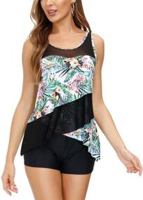 img 4 attached to 👙 Style, Comfort, and Functionality: Kate Kasin Athletic Swimsuit Boyshorts for Women's Swimwear & Cover Ups