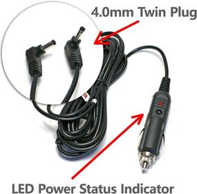 img 3 attached to 🔌 EDO Tech 11ft Car Charger for Philips Dual Screen DVD Player Pet9402/37 Pet708/37 Pd7012/37 Pd9012/37 Pd9016/37 pd700/37