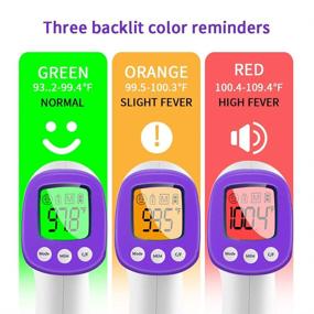 img 1 attached to Accurate Non-Contact Infrared Thermometer for Adults - Forehead Thermometer (Purple)