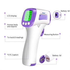 img 2 attached to Accurate Non-Contact Infrared Thermometer for Adults - Forehead Thermometer (Purple)