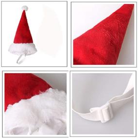 img 1 attached to Задайте праздничный настрой своим питомцам с ANAIC Pet Christmas Hat - санта-кепка для собак с белым помпоном, новогодние головные уборы для котов и милые аксессуары для собак.