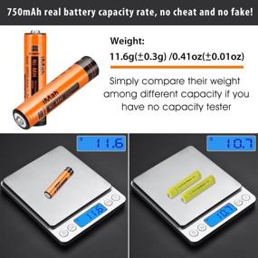 img 3 attached to 🔋 iMah AAA Rechargeable Batteries 1.2V 750mAh Ni-MH, Compatible with Panasonic Cordless Phone Battery BK40AAABU HHR-4DPA/4B HHR-55AAABU HHR-65AAABU HHR-75AAA/B, Ideal for Toys, Solar Lights - 6-Pack