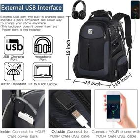 img 2 attached to 🎒 Resilient Computer Backpacks with Business Charging - Ideal Laptop Backpacks