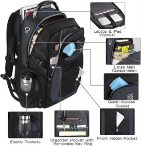 img 3 attached to 🎒 Resilient Computer Backpacks with Business Charging - Ideal Laptop Backpacks