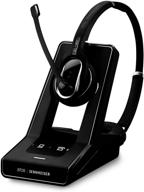 🎧 sennheiser sd pro2 ml double-sided wireless headset: perfect for desk phone & skype for business with ultra noise-cancelling microphone - black logo