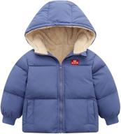 🧥 premium toddler hooded fleece puffer coat - boys' jackets & coats logo