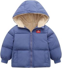 img 4 attached to 🧥 Premium Toddler Hooded Fleece Puffer Coat - Boys' Jackets & Coats