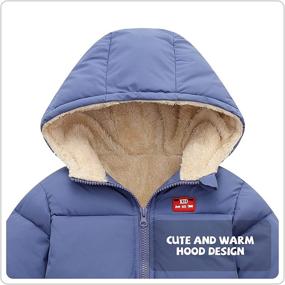 img 1 attached to 🧥 Premium Toddler Hooded Fleece Puffer Coat - Boys' Jackets & Coats