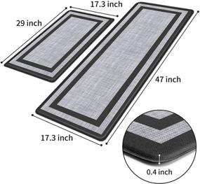 img 3 attached to 🏠 Mattitude Kitchen Mat: 2 PCS Cushioned Anti-Fatigue Rug for Comfortable Kitchen Work, Non-Skid & Waterproof, Versatile for Floor, Office, Sink, Laundry - Black Frame