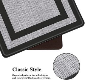 img 2 attached to 🏠 Mattitude Kitchen Mat: 2 PCS Cushioned Anti-Fatigue Rug for Comfortable Kitchen Work, Non-Skid & Waterproof, Versatile for Floor, Office, Sink, Laundry - Black Frame