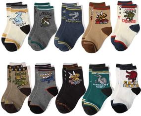 img 2 attached to Boys 10 Pack Crew Socks Cartton