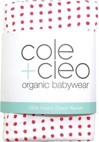 img 2 attached to Ultra-Soft Organic Cotton Baby Blanket | Cole + Cleo Infant Receiving Blanket in Pink/White Dot | Perfect Swaddle for Newborns