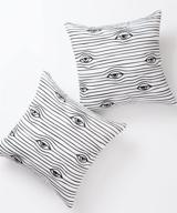 🎨 set of 2 pantaknot eyes decorative throw pillow covers - abstract art pillowcase cushion for home décor, 18 x 18 inch logo