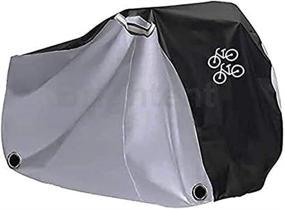 img 4 attached to Outdoor Waterproof Bicycle Cover - Heavy Duty Bike Covers for Rain, Sun, UV, Dust, Wind Proof - with Lock Hole for Mountain, Road, Electric Bikes