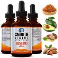 smooth viking beard oil conditioner - moisturize & soothe beard & mustache, 2 oz, argan oil formula logo