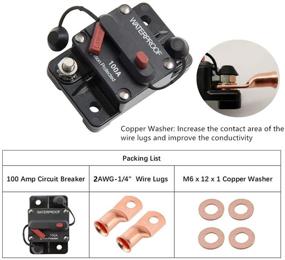 img 4 attached to 🔌 STETION 100 Amp Manual Reset Circuit Breaker for Trolling Motors and Marine Applications – Waterproof, 12V-48VDC Power Protection for Audio System