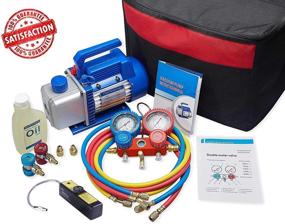 img 4 attached to 🔍 NewPosition 4CFM 1/3HP Air Vacuum Pump HVAC A/C Refrigeration Tool Kit AC with Leak Detector: Ideal for Food Packaging, Milking, Medical, & More!