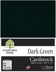 img 3 attached to 📚 80Lb Cover Dark Green Cardstock - 8.5 x 11 inch - 100 Sheets by Clear Path Paper