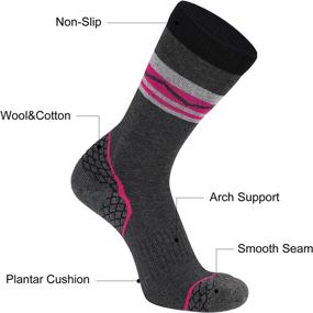 img 1 attached to 🧦 Cosy Feet Exploration: CS CELERSPORT Women's Merino Wool Hiking Socks - 4 Pack