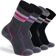 🧦 cosy feet exploration: cs celersport women's merino wool hiking socks - 4 pack логотип