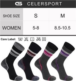 img 3 attached to 🧦 Cosy Feet Exploration: CS CELERSPORT Women's Merino Wool Hiking Socks - 4 Pack