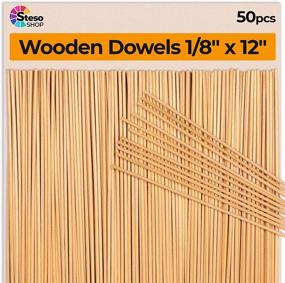 img 4 attached to 🎀 StesoSHOP Wooden Dowel Rods - Premium Quality Thin Rods for Crafts - 12 inches - Pack of 50 - Ideal Wood Dowels for Wedding Ribbon Wands - Affordable Price - 30cm-3mmØ